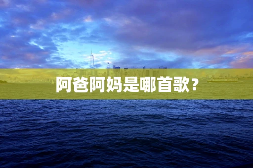 阿爸阿妈是哪首歌？