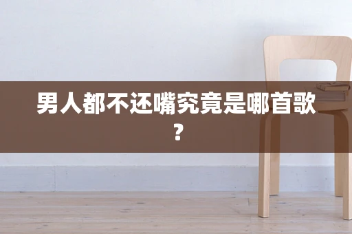 男人都不还嘴究竟是哪首歌？