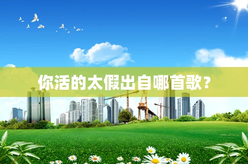 你活的太假出自哪首歌？