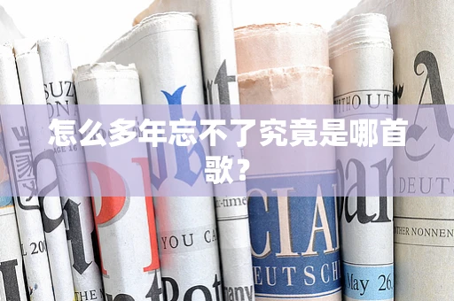怎么多年忘不了究竟是哪首歌？