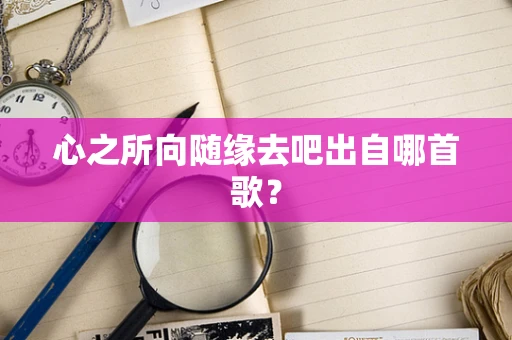 心之所向随缘去吧出自哪首歌？