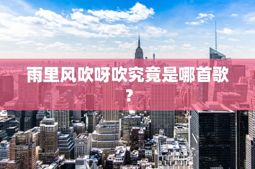 雨里风吹呀吹究竟是哪首歌？