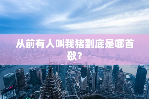从前有人叫我猪到底是哪首歌？